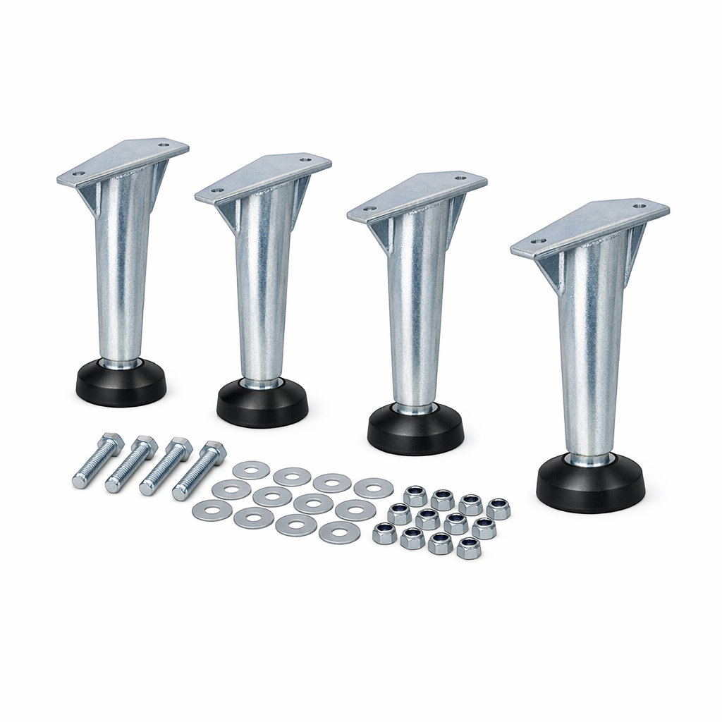 SET N.4 PIEDINI LARGE CON VITI PER TRAMPOLINO EUROTRAMP MOD. OPEN-END