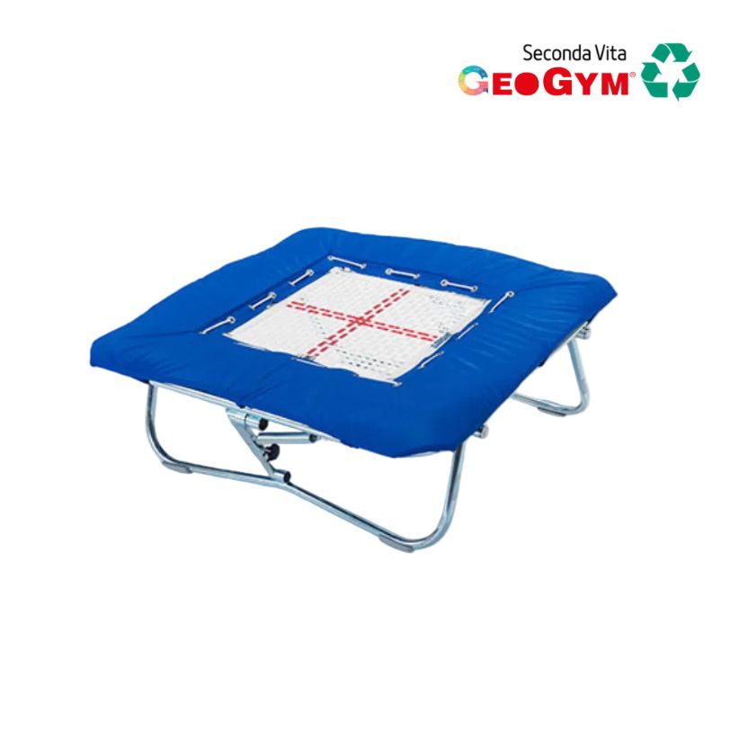 MINITRAMPOLINO EUROTRAMP 125X125 TELO NYLON INTRECCIATO 13X13 MM - SECONDA VITA