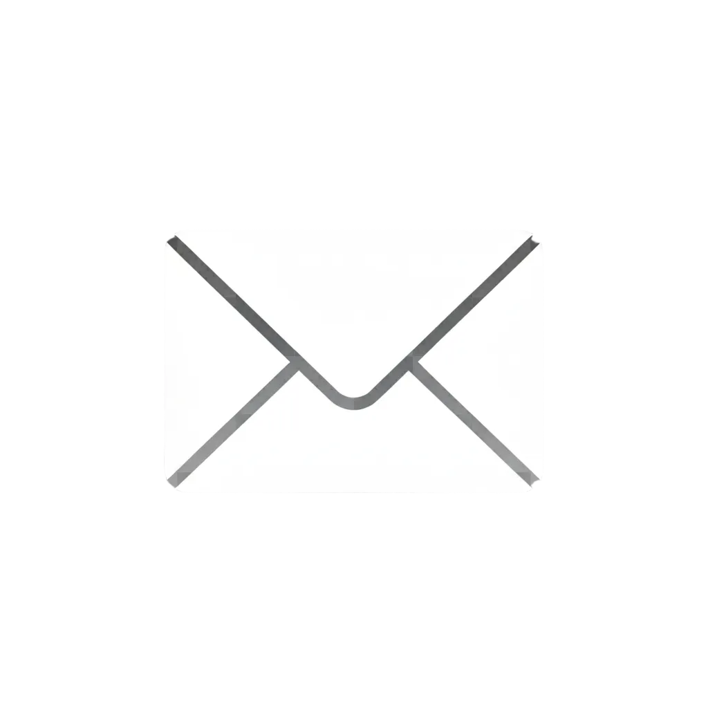 icona mail bianca