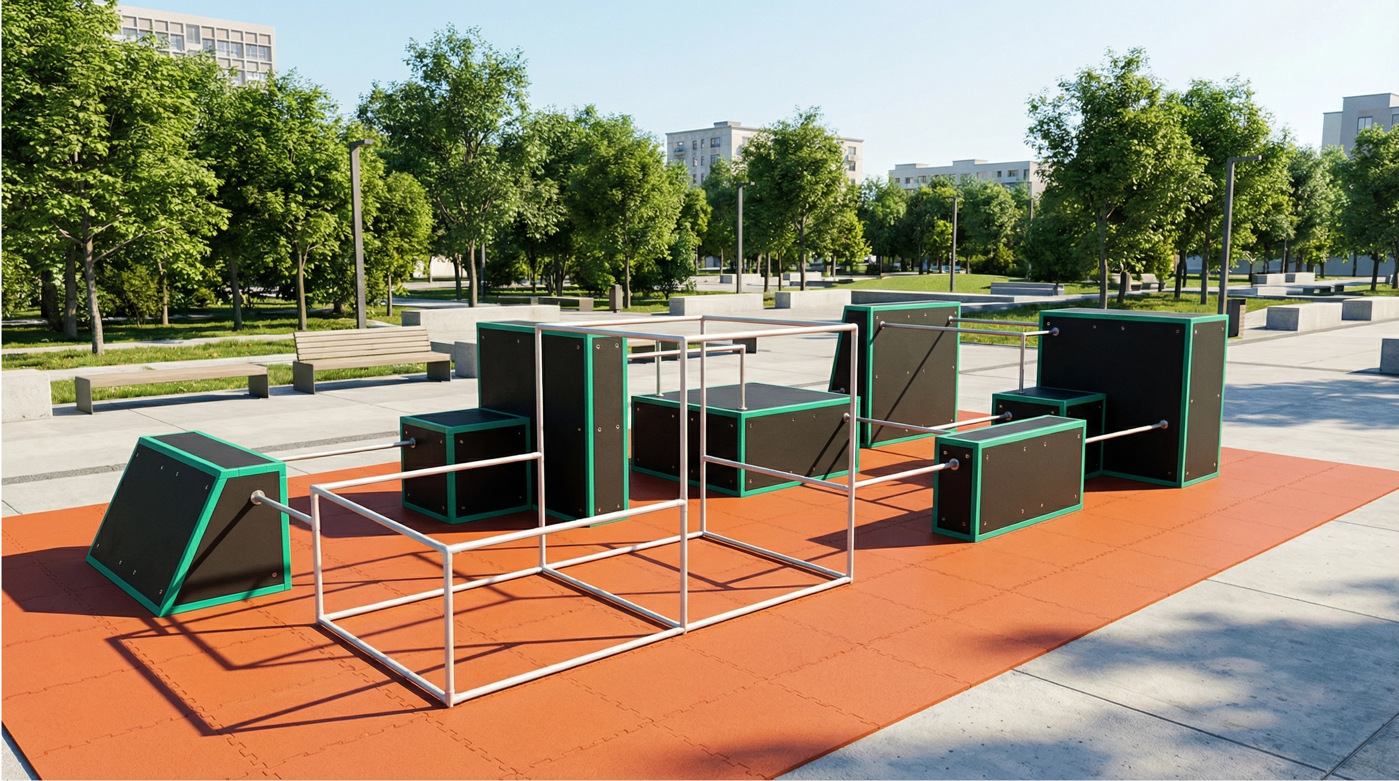 PARKOUR PARK  EXTRA LARGE 9 x 15 mt. 135 MQ
